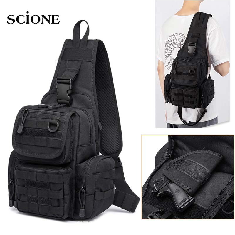 Outdoor Hunting Backpack - Taktyczna torba na klatkę piersiową, kabura