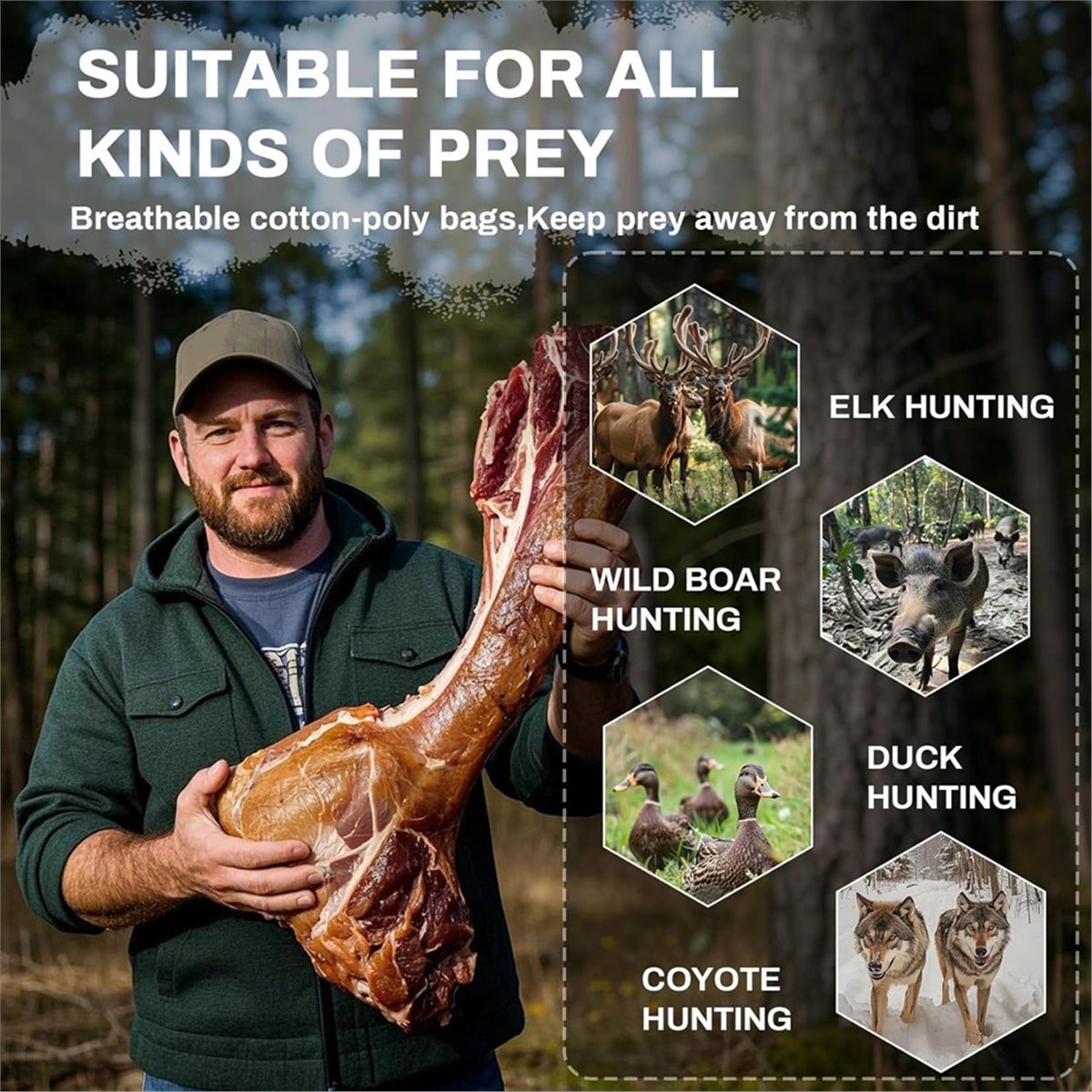 Game Bag Meat Hunting - Worki na połowę, worki na mięso