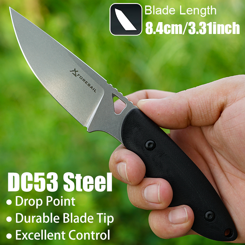 Nóż ze stali DC53 z rękojeścią – Hunting Camp Outdoor Kitchen recenzja i cena