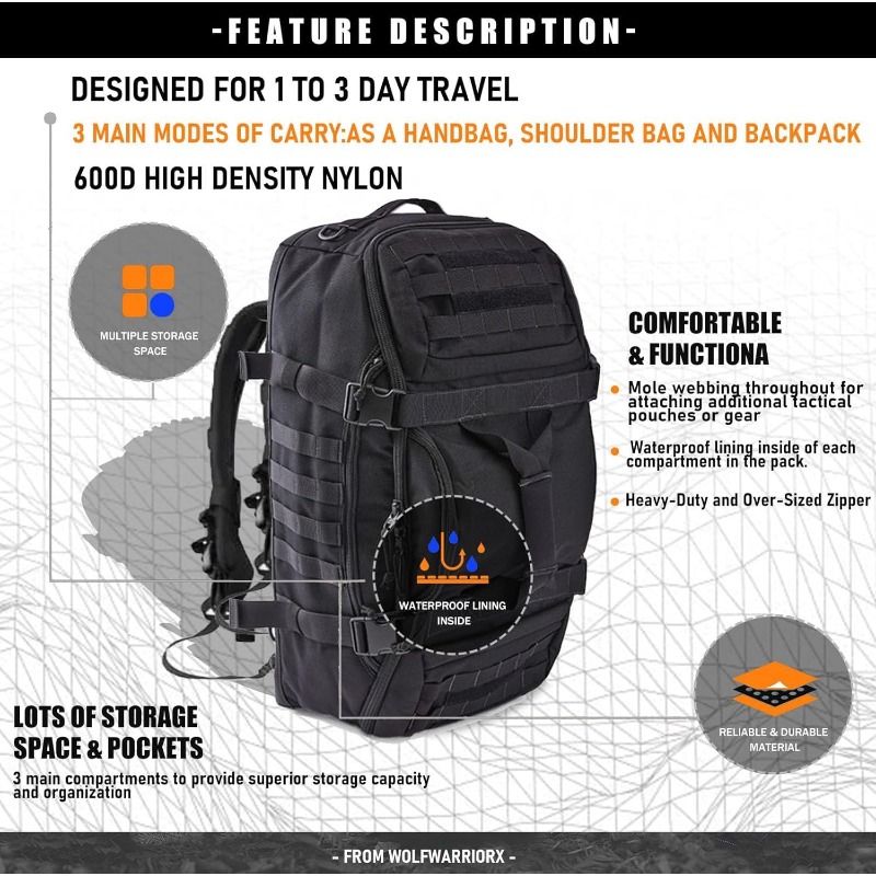 Torba Sportowa Podróżna LQARMY – Outdoor Hunting Backpack recenzja i cena